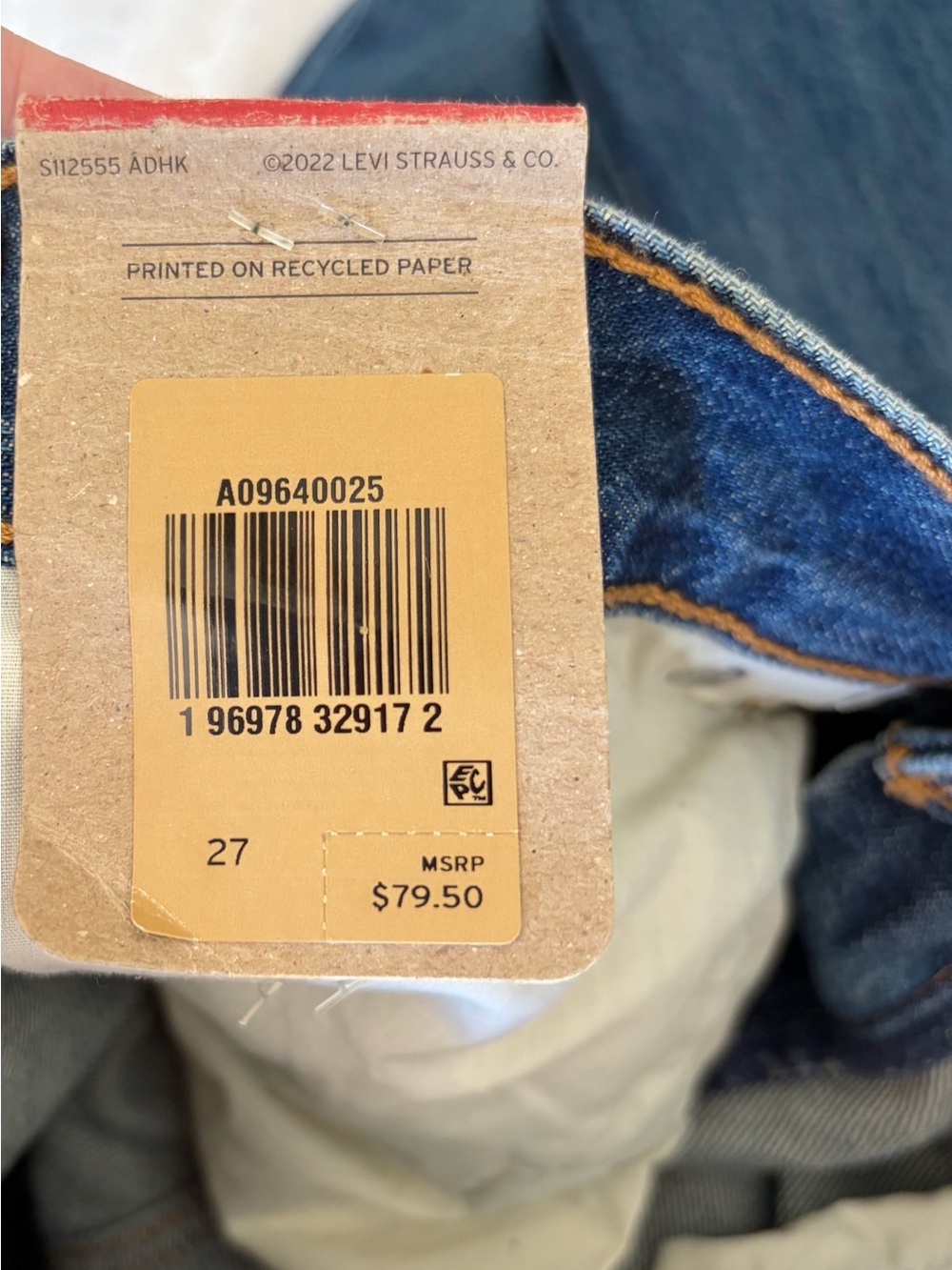 Levi's Straight Leg Men's Jeans - Medium Blue Wash - Picture 4 of 6